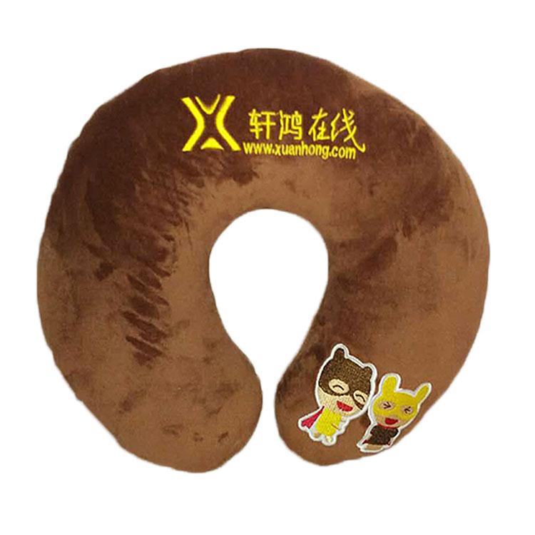 毛絨玩具廠家定制創(chuàng)意企業(yè)LOGO呵護(hù)型U型枕